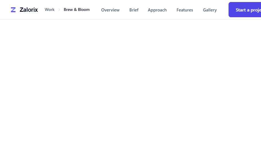 Brew & Bloom storefront — an editorial homepage that leads with product photography, brand warmth, and a bestsellers grid